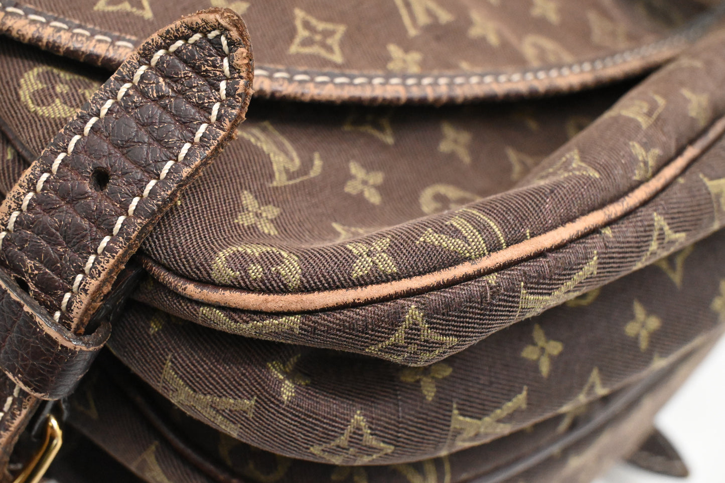Louis Vuitton Saumur 30 in Fusain Minilin Canvas