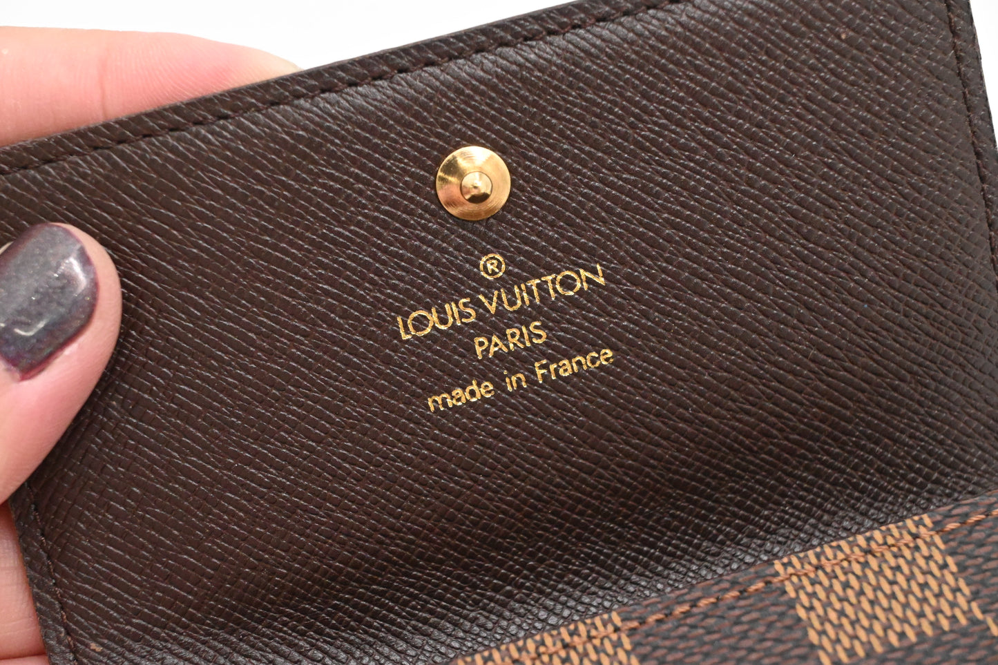 Louis Vuitton Compact Double Face Wallet in Damier Ebene Canvas