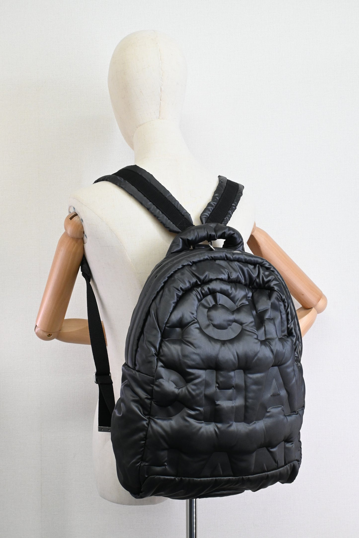 Chanel Doudoune Backpack in Black Nylon Canvas