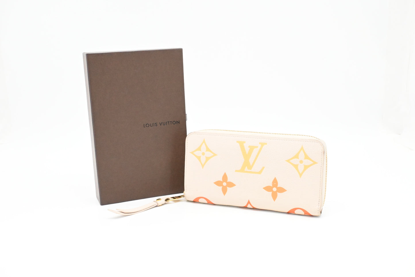 Louis Vuitton By The Pool Long Zippy Wallet in Cream Saffron Leather