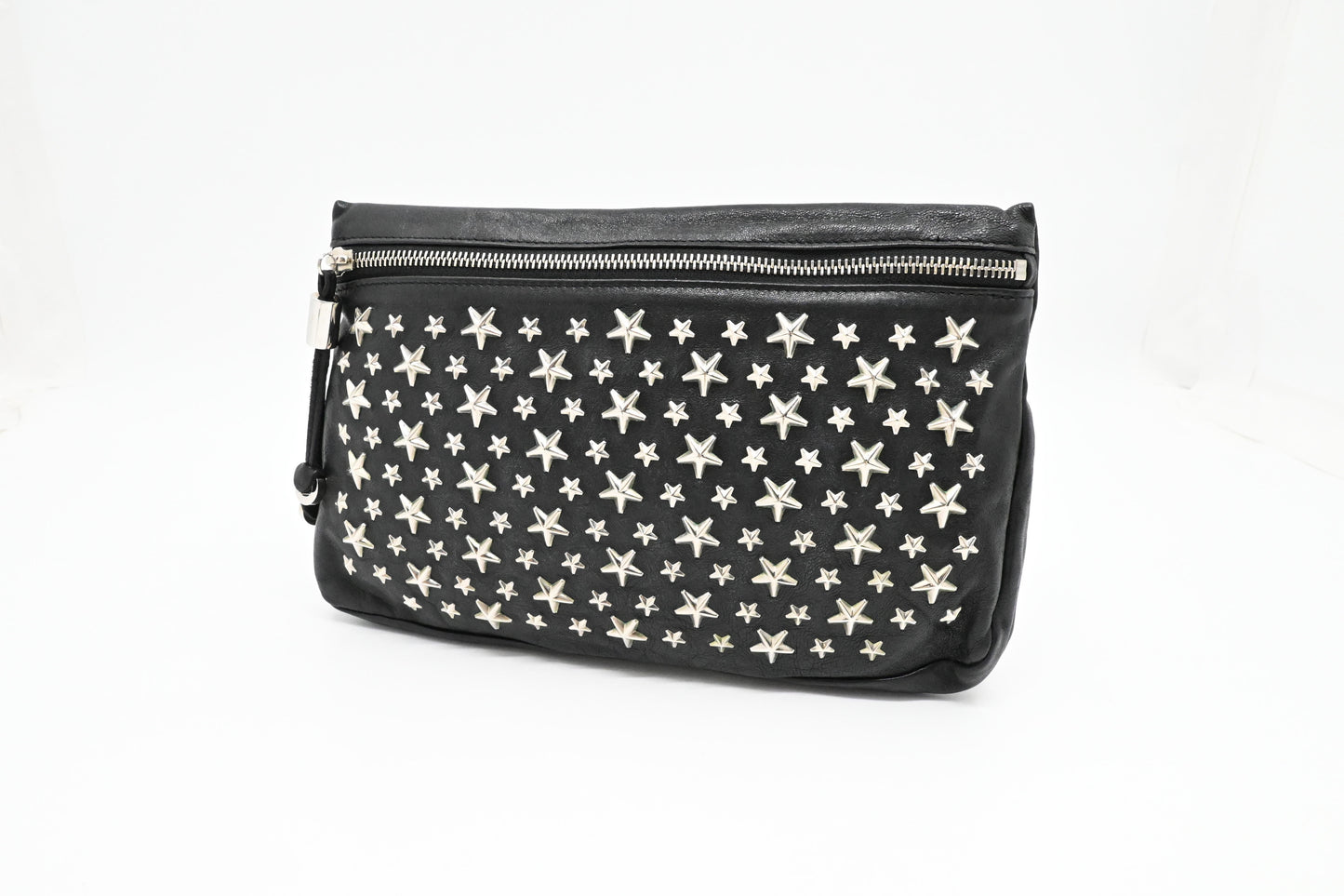 Jimmy Choo Clutch in Black Star Studded Leather