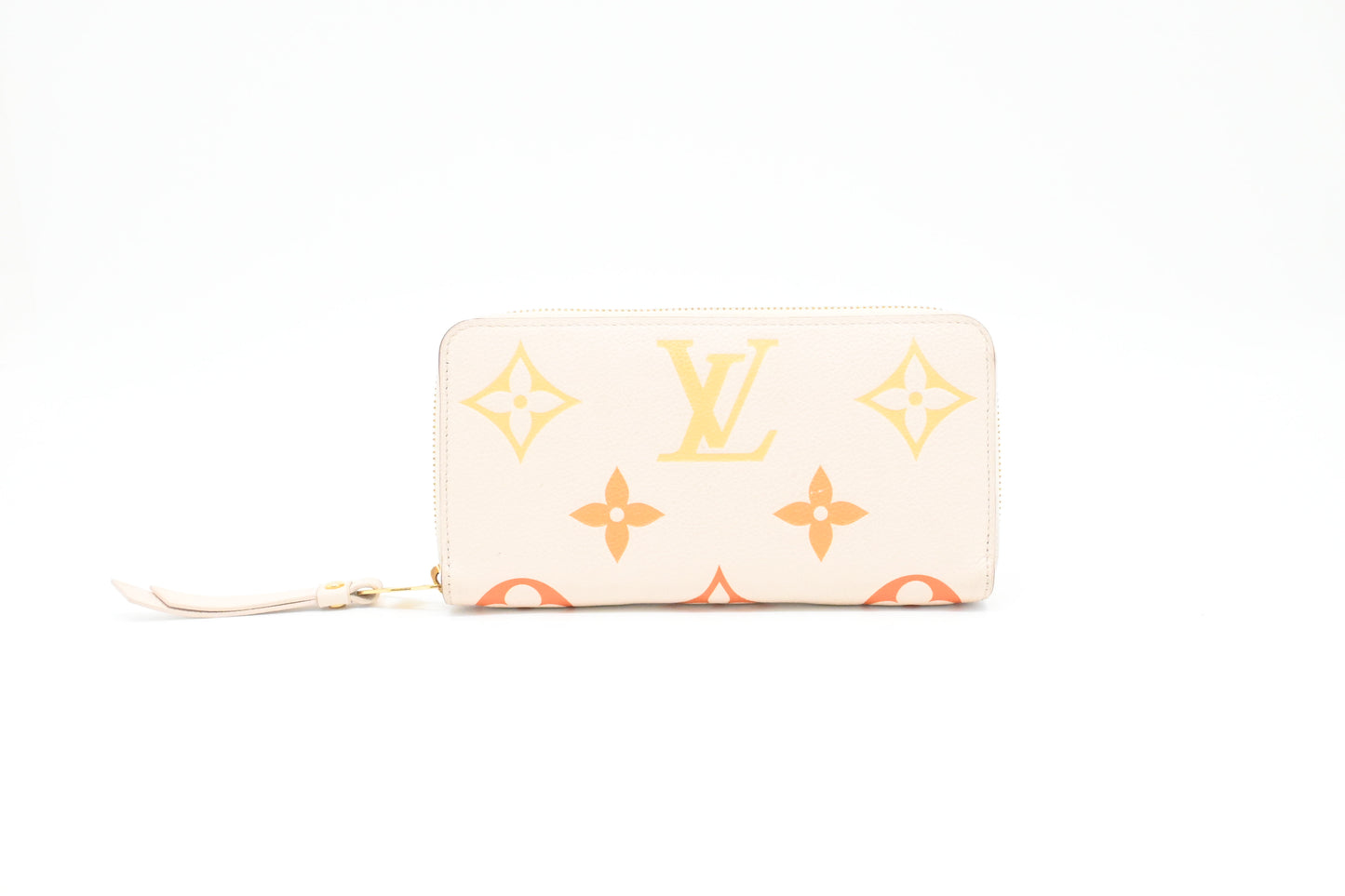 Louis Vuitton By The Pool Long Zippy Wallet in Cream Saffron Leather