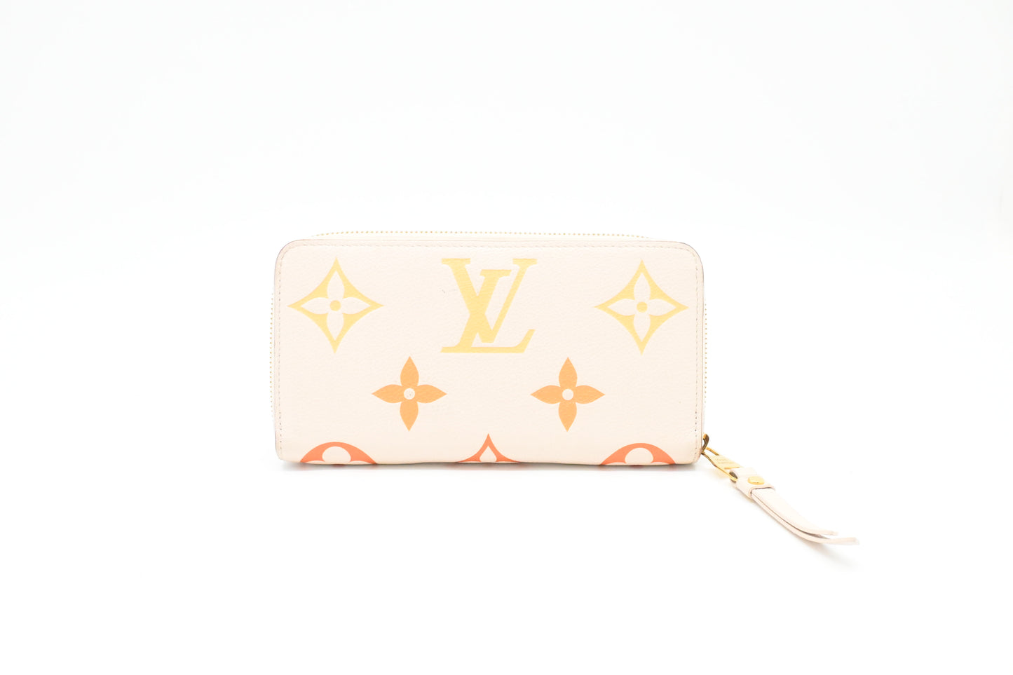 Louis Vuitton By The Pool Long Zippy Wallet in Cream Saffron Leather