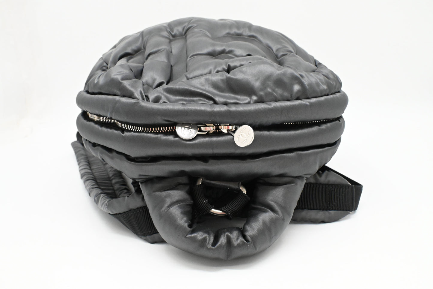 Chanel Doudoune Backpack in Black Nylon Canvas