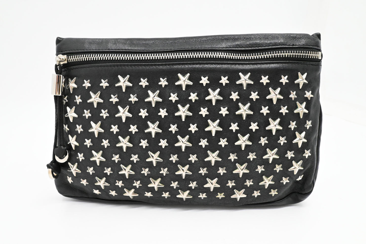 Jimmy Choo Clutch in Black Star Studded Leather
