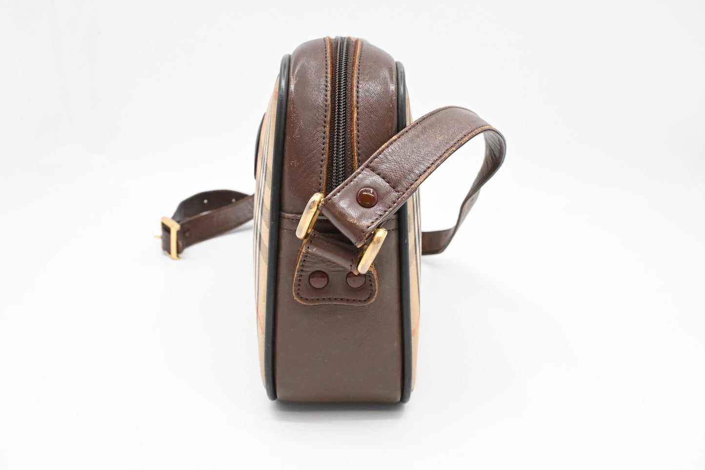 Burberry Shoulder Bag in Check Coated Canvas