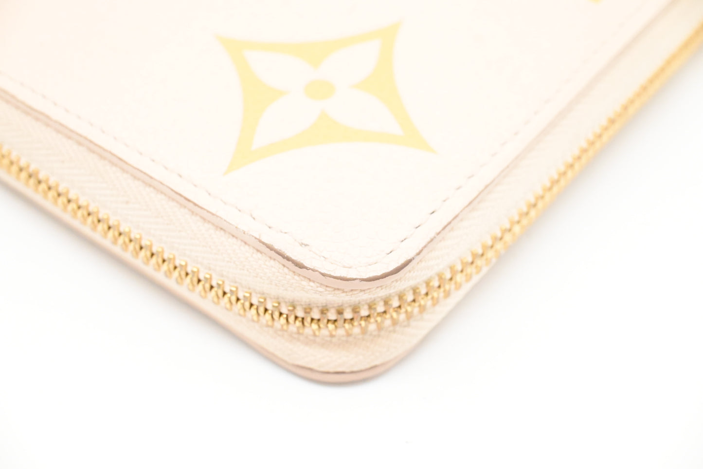 Louis Vuitton By The Pool Long Zippy Wallet in Cream Saffron Leather