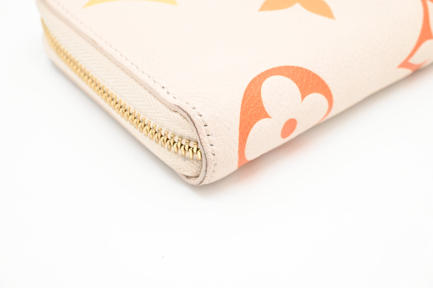 Louis Vuitton By The Pool Long Zippy Wallet in Cream Saffron Leather