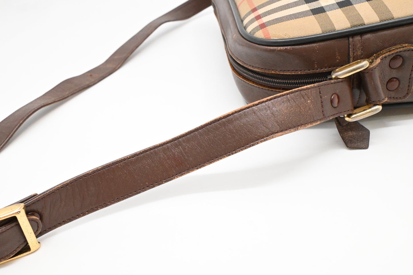 Burberry Shoulder Bag in Check Coated Canvas