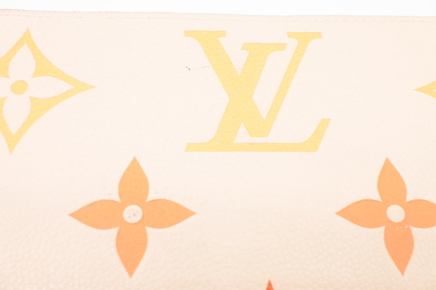 Louis Vuitton By The Pool Long Zippy Wallet in Cream Saffron Leather