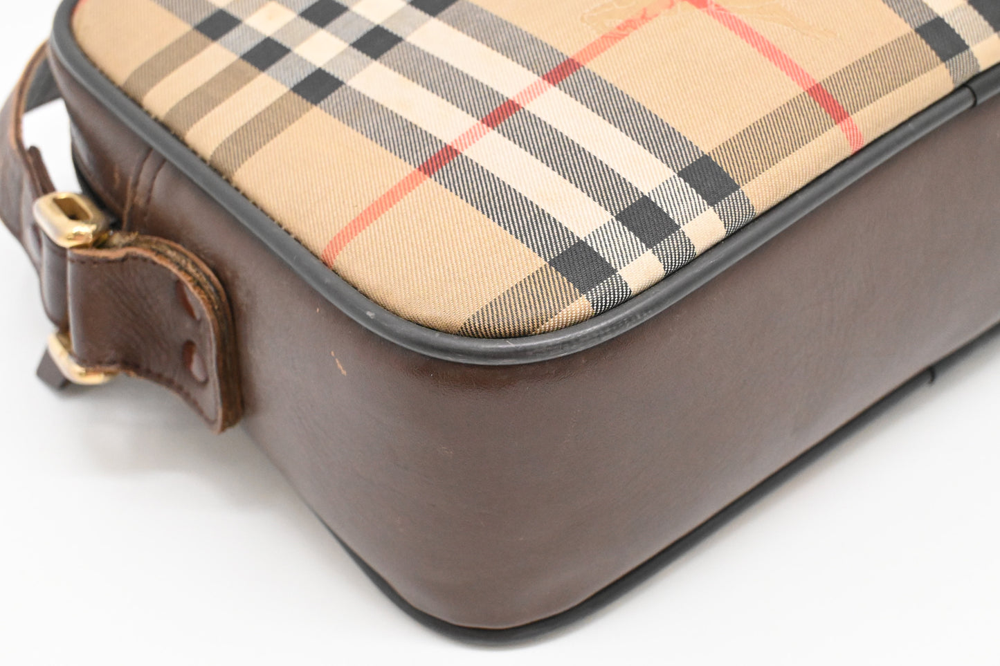 Burberry Shoulder Bag in Check Coated Canvas