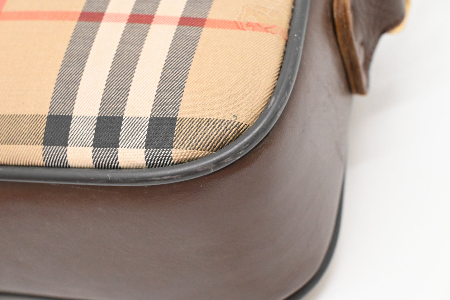 Burberry Shoulder Bag in Check Coated Canvas