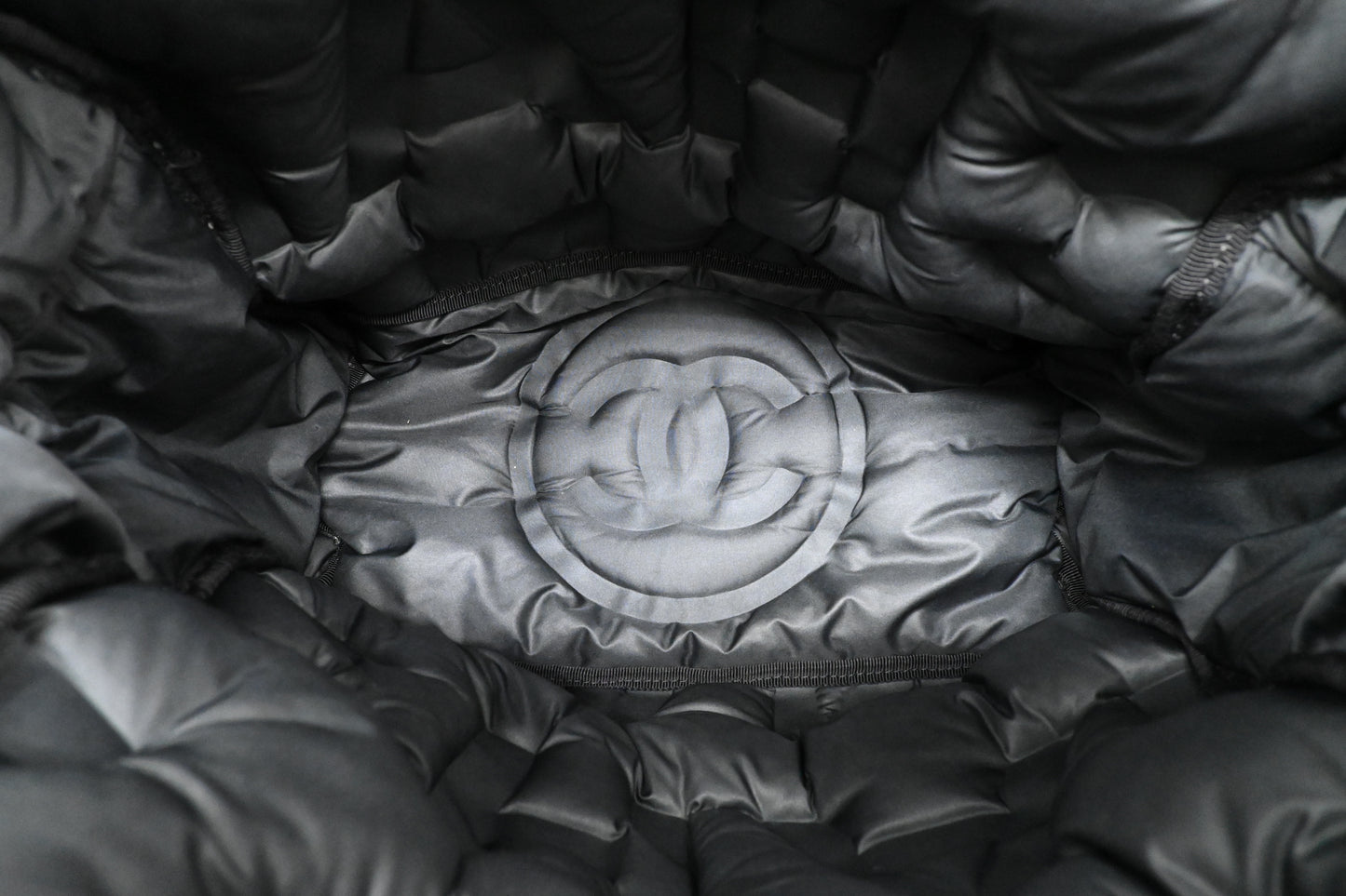 Chanel Doudoune Backpack in Black Nylon Canvas