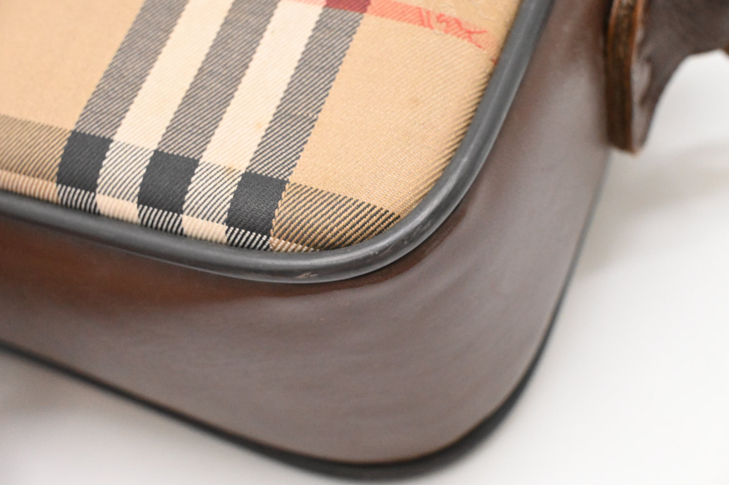 Burberry Shoulder Bag in Check Coated Canvas