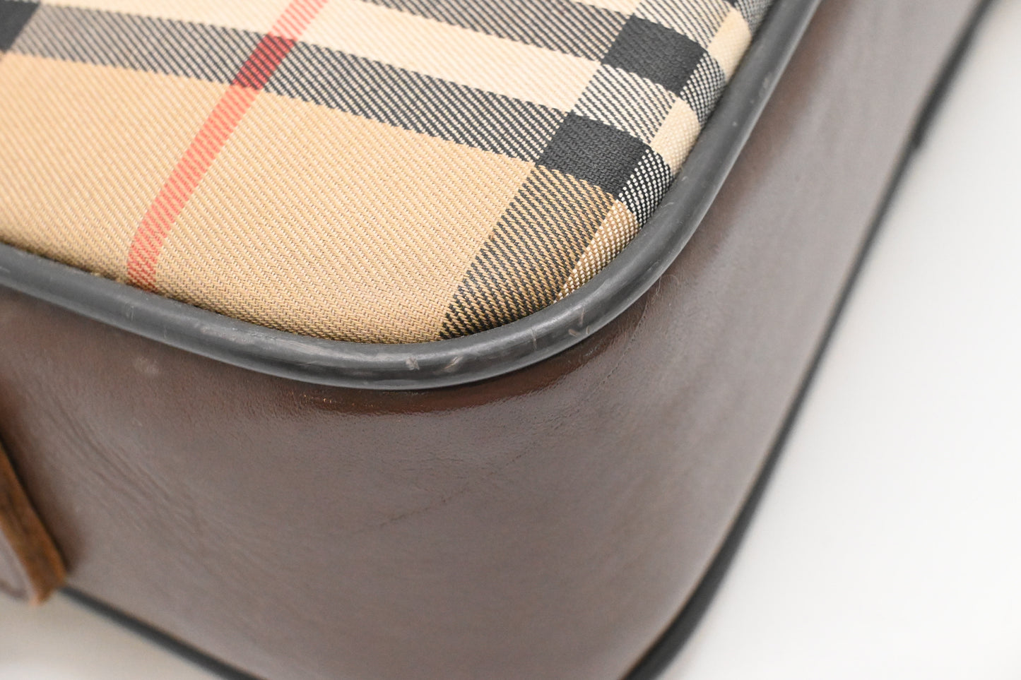 Burberry Shoulder Bag in Check Coated Canvas