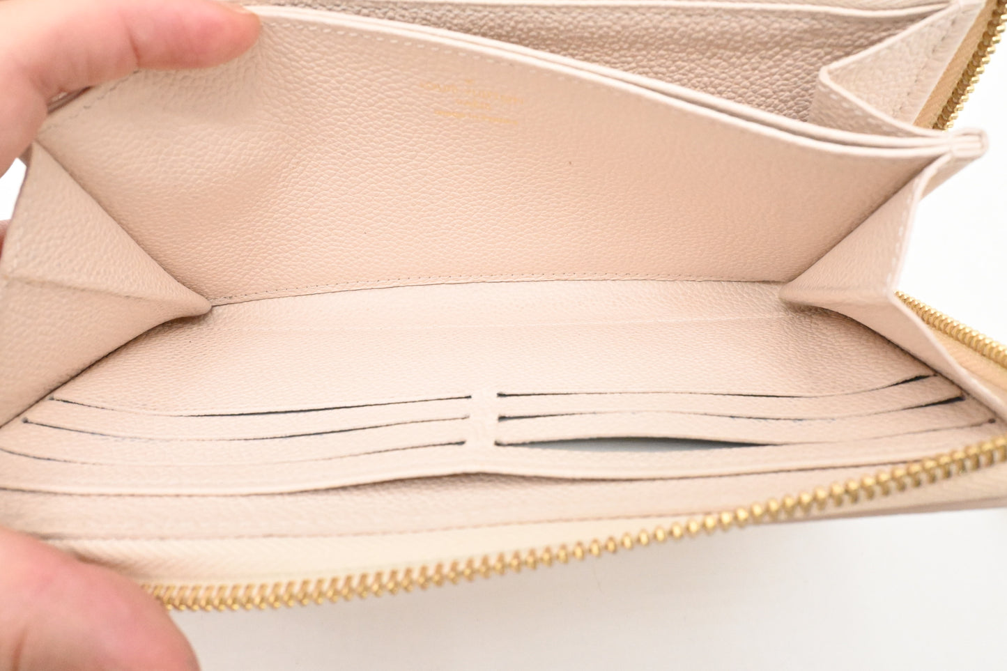 Louis Vuitton By The Pool Long Zippy Wallet in Cream Saffron Leather