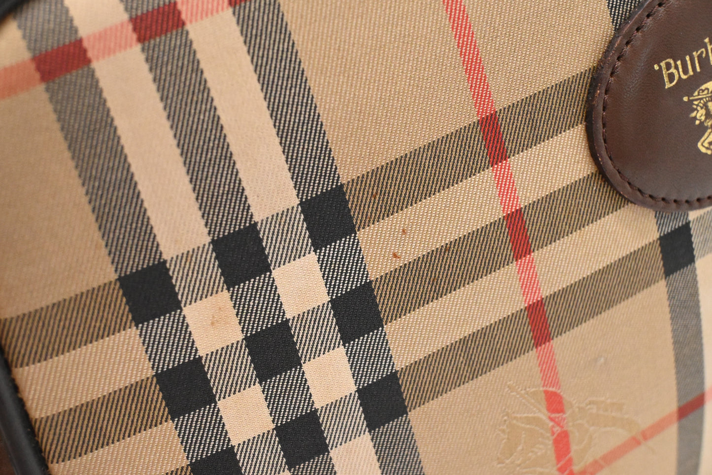 Burberry Shoulder Bag in Check Coated Canvas