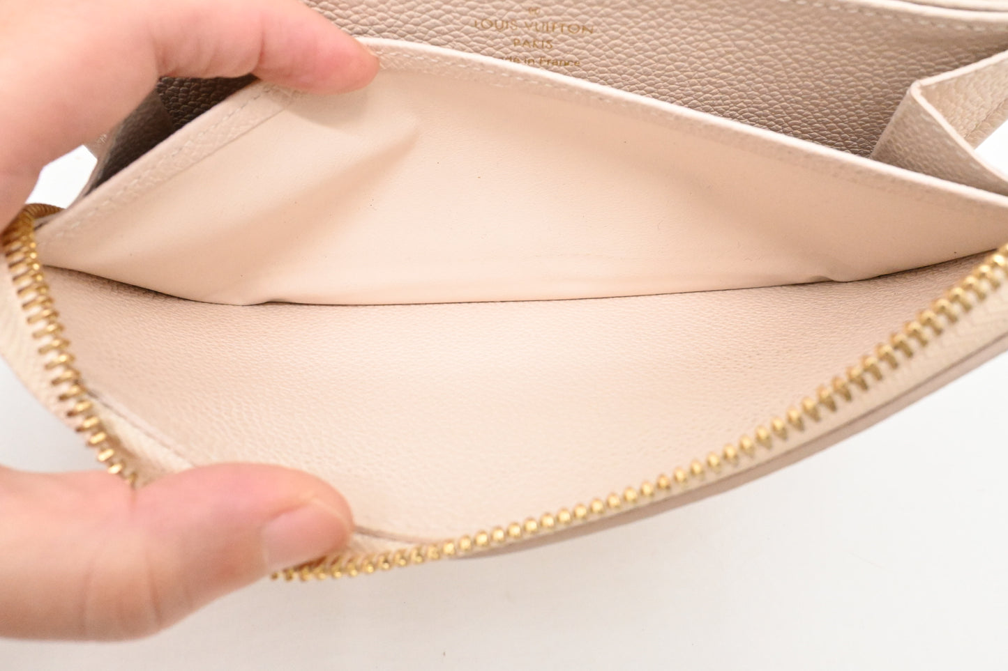 Louis Vuitton By The Pool Long Zippy Wallet in Cream Saffron Leather