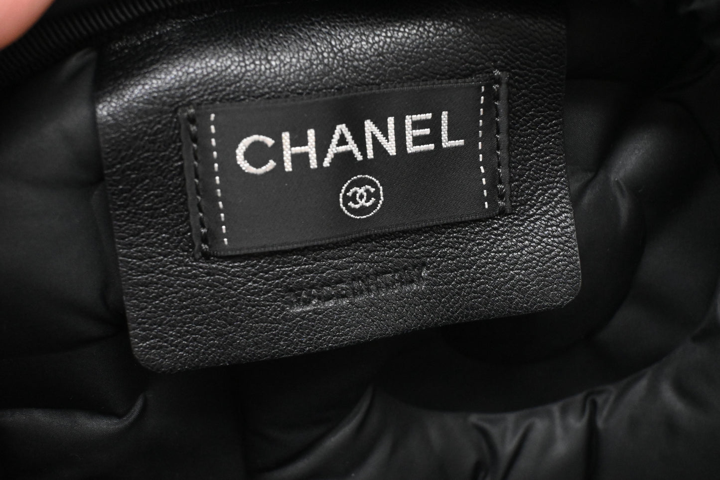 Chanel Doudoune Backpack in Black Nylon Canvas