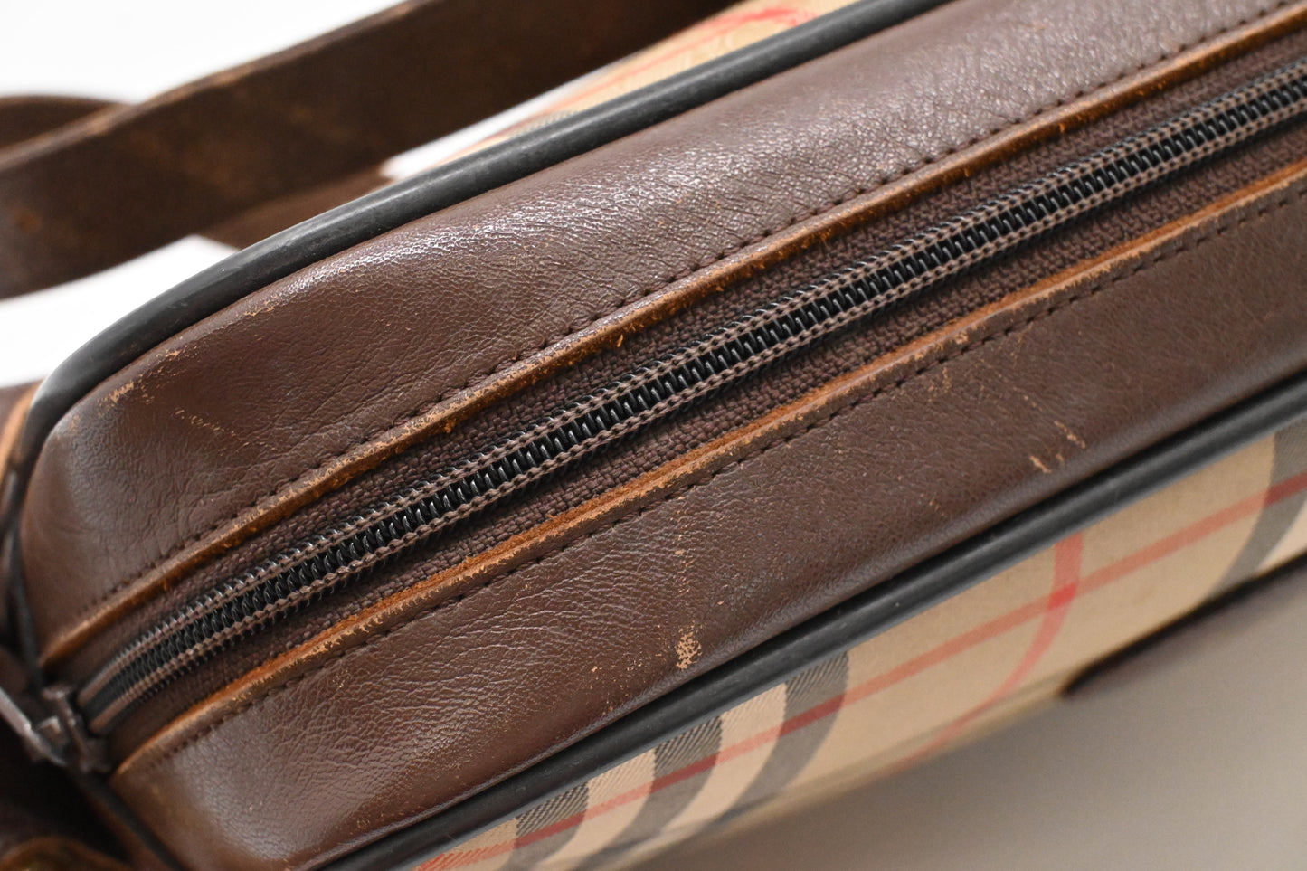 Burberry Shoulder Bag in Check Coated Canvas