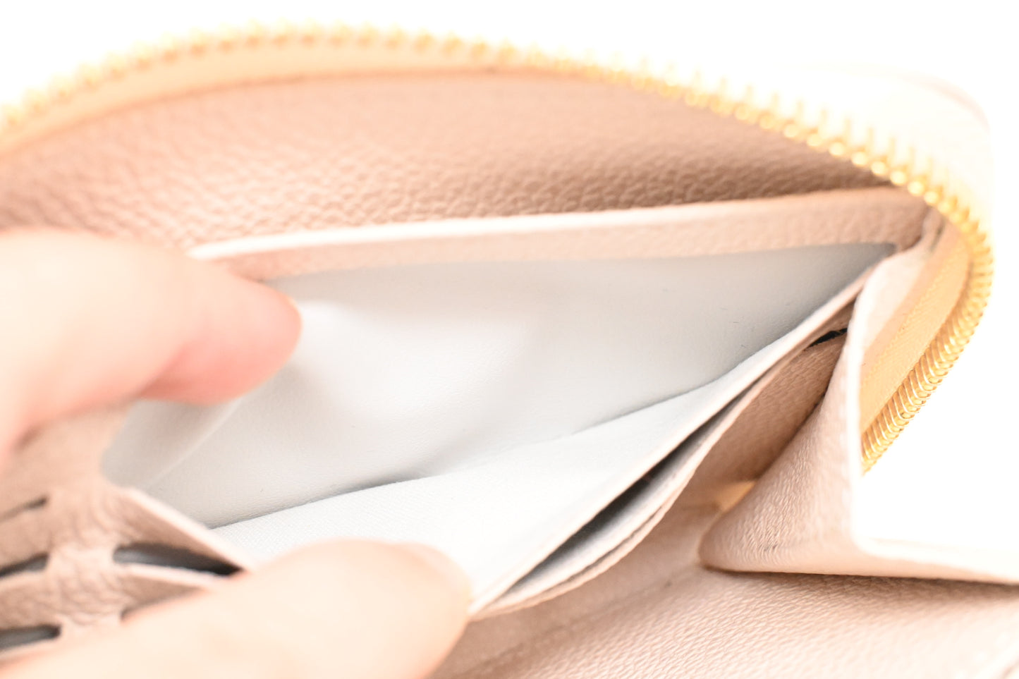 Louis Vuitton By The Pool Long Zippy Wallet in Cream Saffron Leather