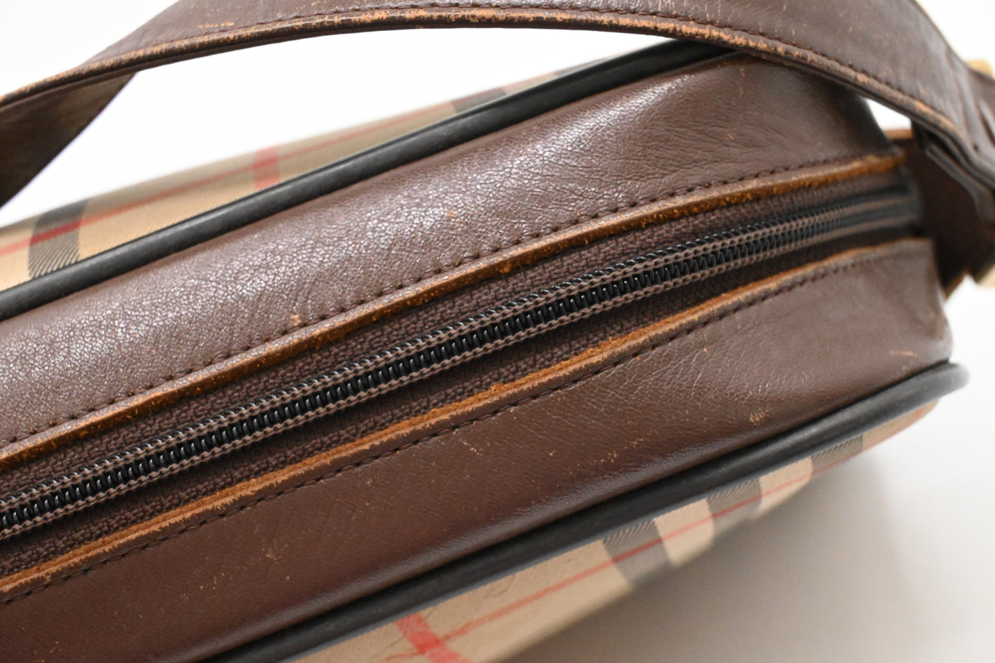 Burberry Shoulder Bag in Check Coated Canvas