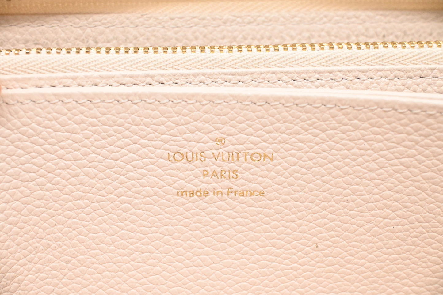 Louis Vuitton By The Pool Long Zippy Wallet in Cream Saffron Leather