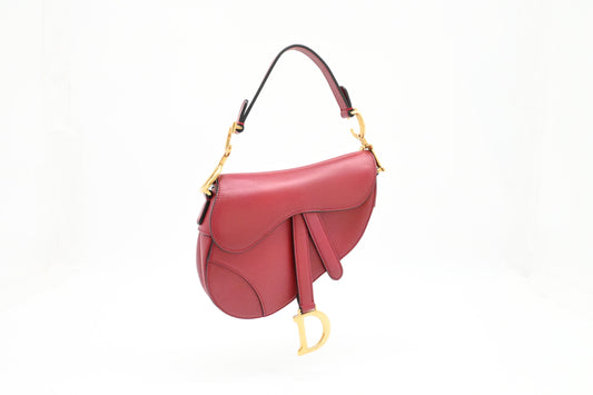 Dior Small Saddle Bag in Red Leather
