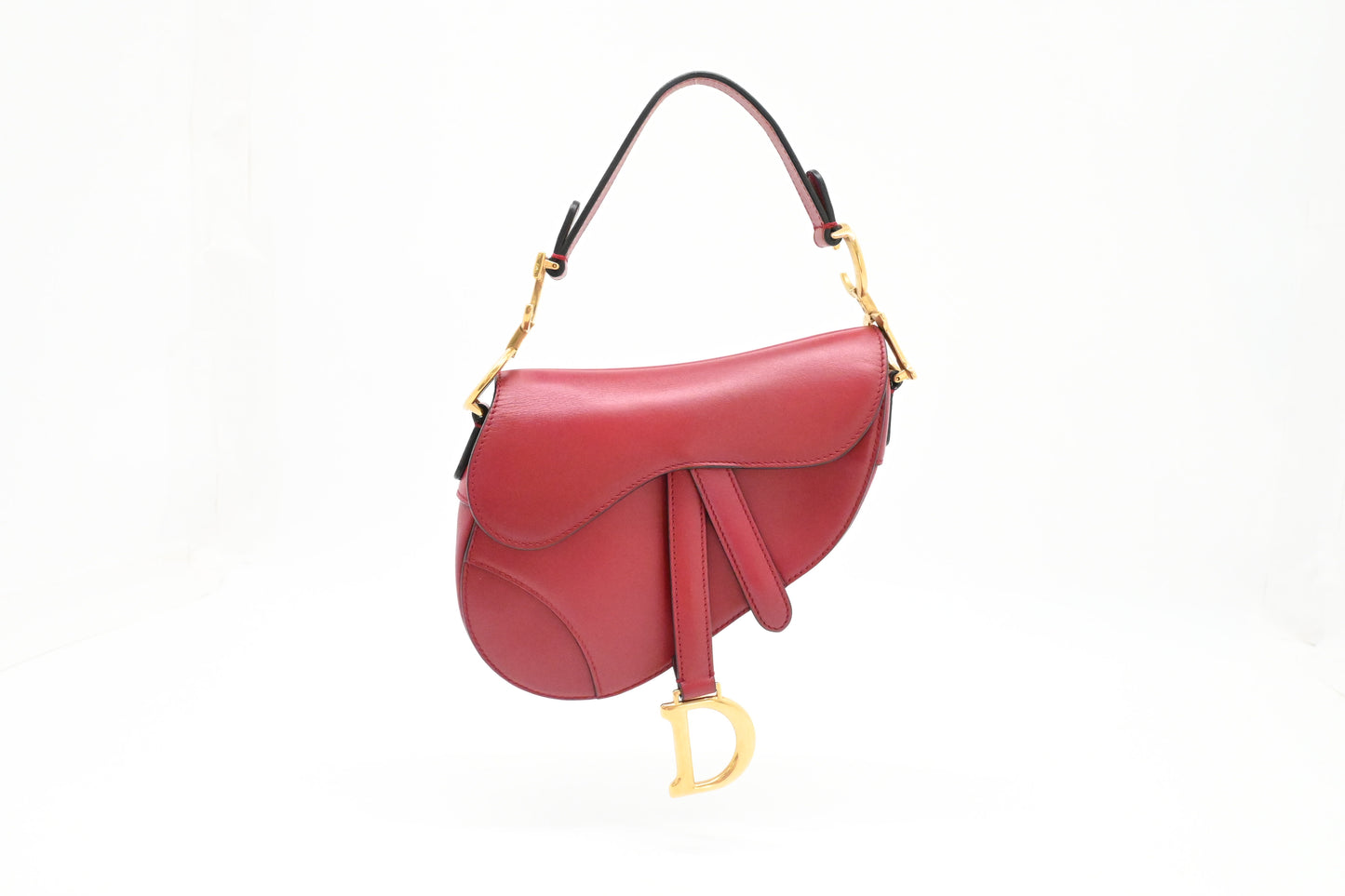 Dior Small Saddle Bag in Red Leather