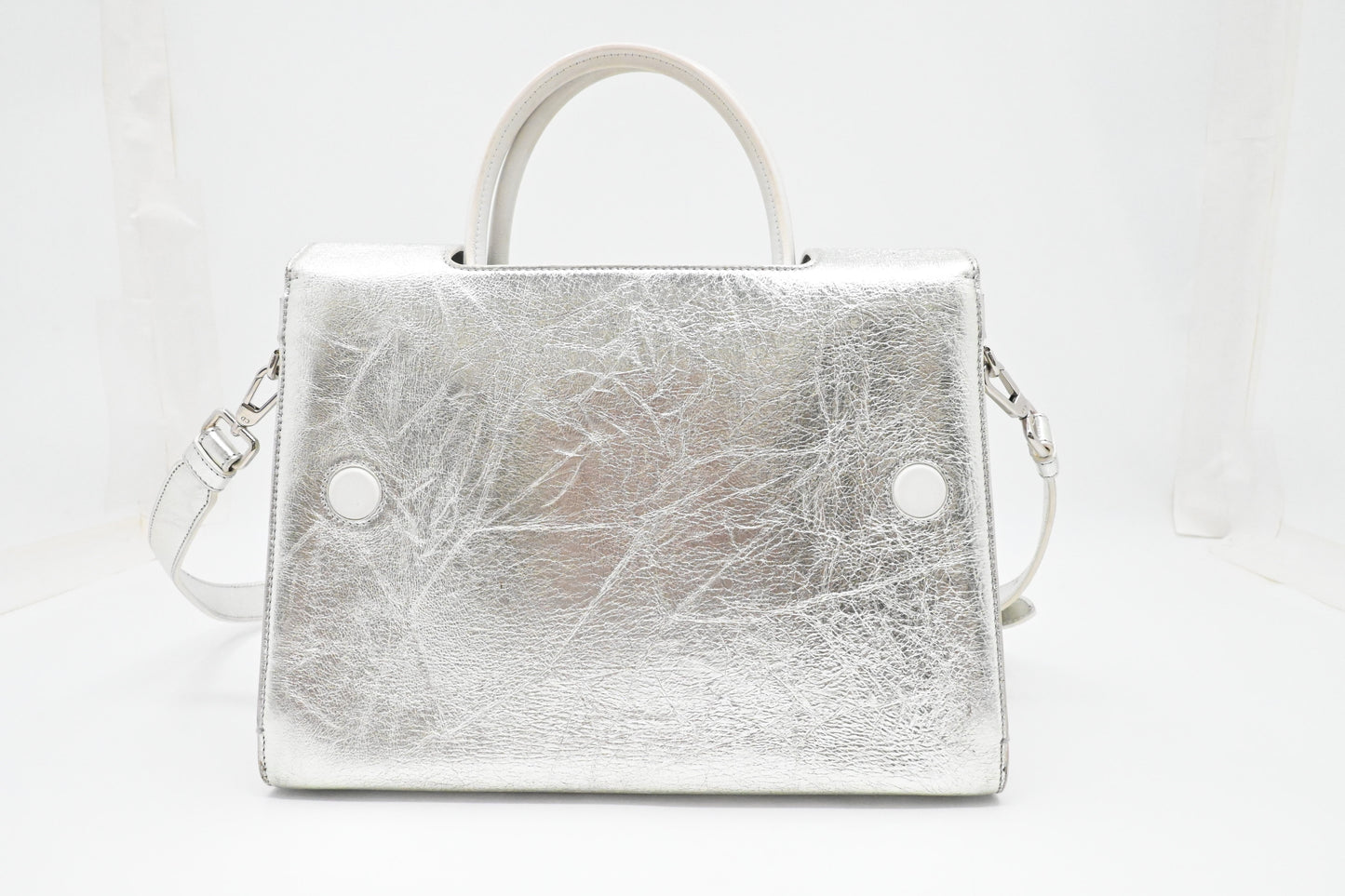 Dior Diorever 2way Bag in Silver Leather