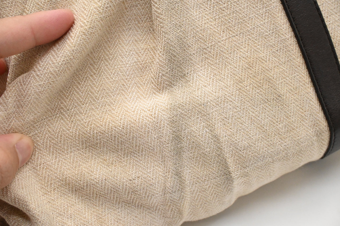 Bvlgari Chandra Hobo Bag in Cream Canvas and Brown Leather