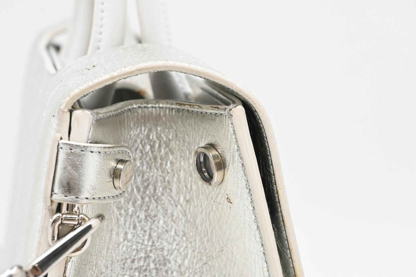 Dior Diorever 2way Bag in Silver Leather