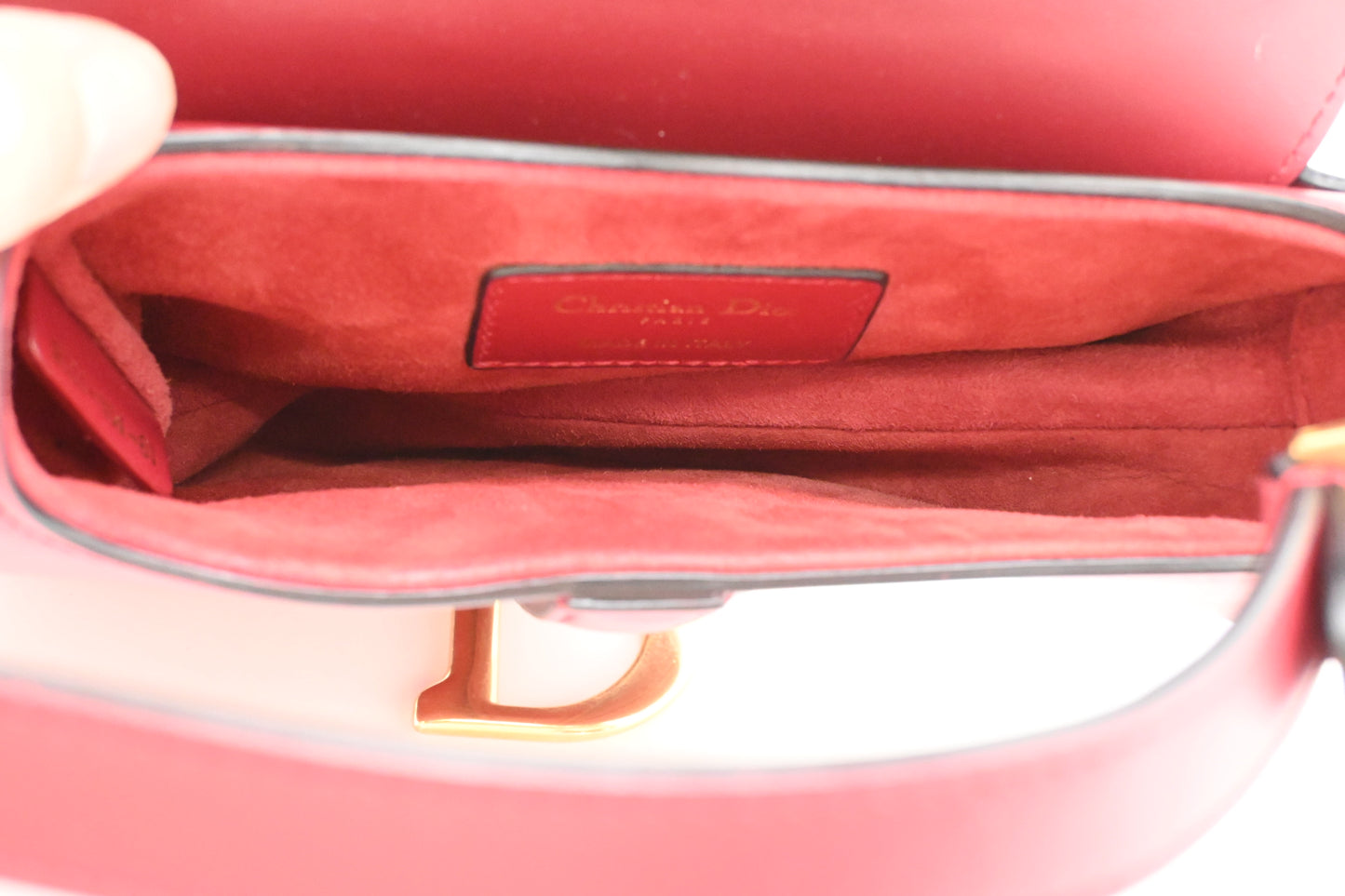 Dior Small Saddle Bag in Red Leather