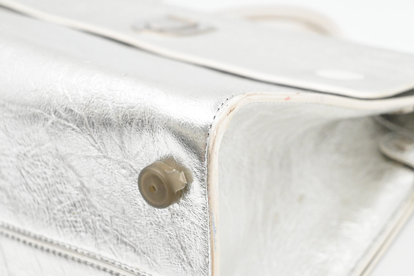 Dior Diorever 2way Bag in Silver Leather