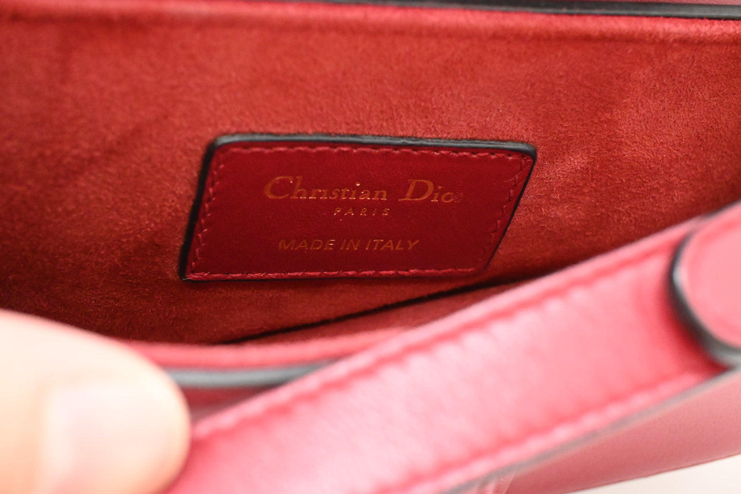 Dior Small Saddle Bag in Red Leather