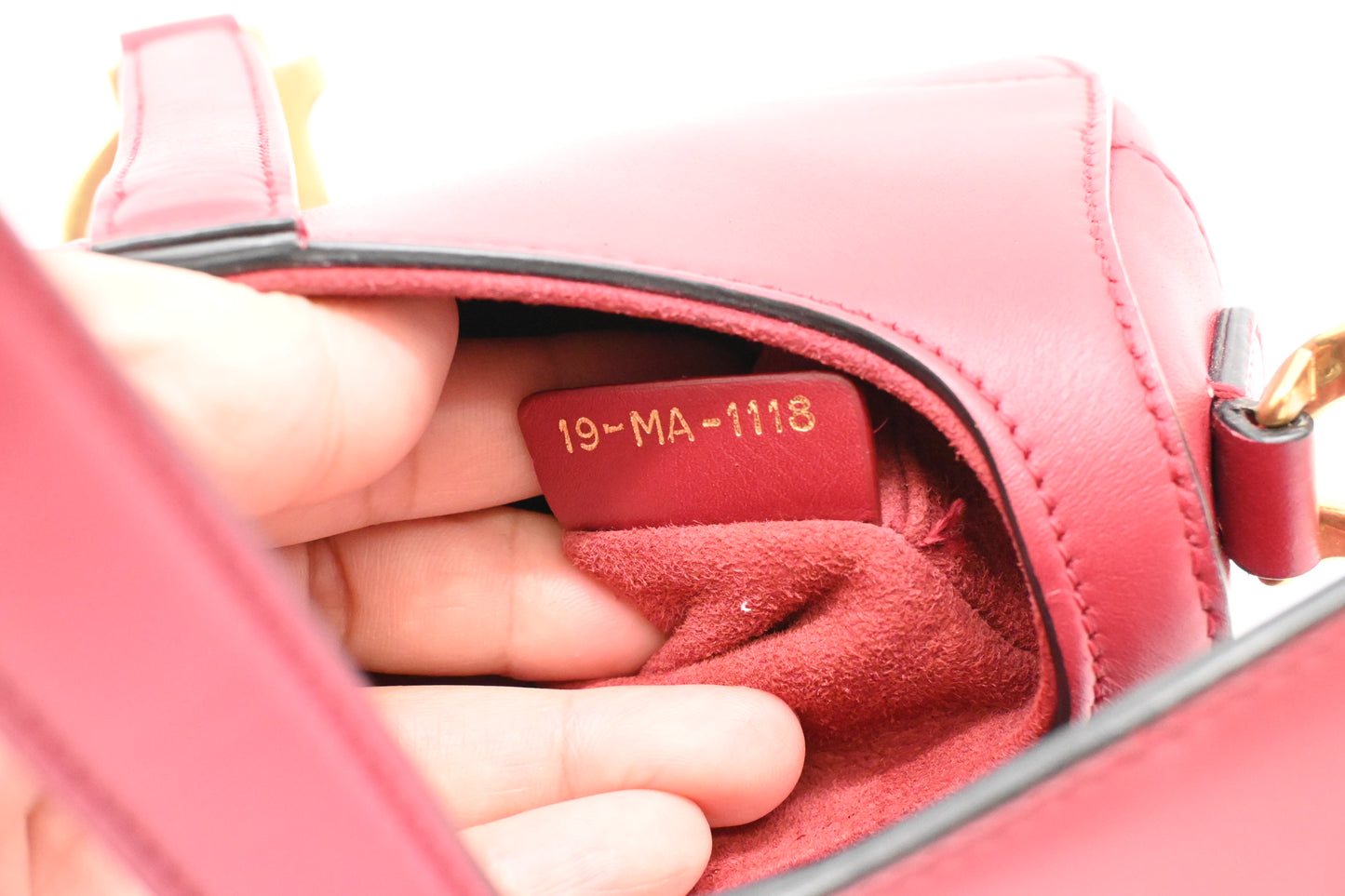 Dior Small Saddle Bag in Red Leather