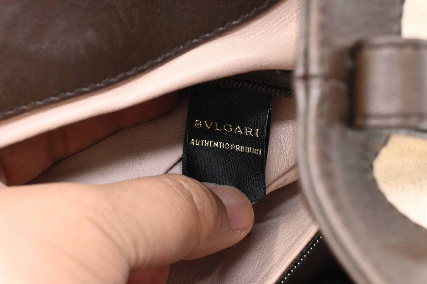 Bvlgari Chandra Hobo Bag in Cream Canvas and Brown Leather