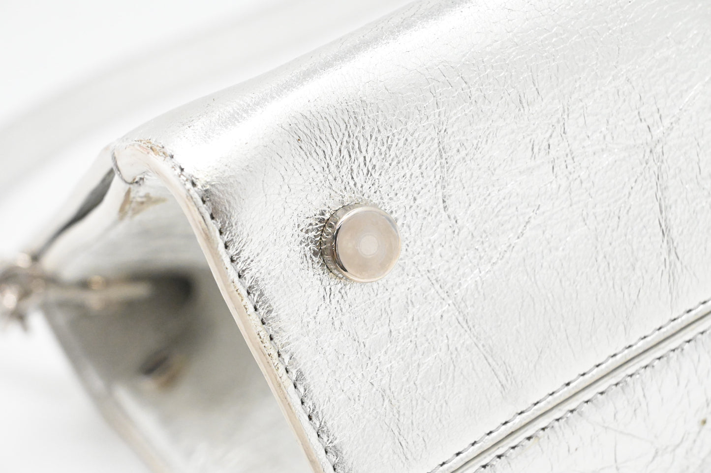 Dior Diorever 2way Bag in Silver Leather