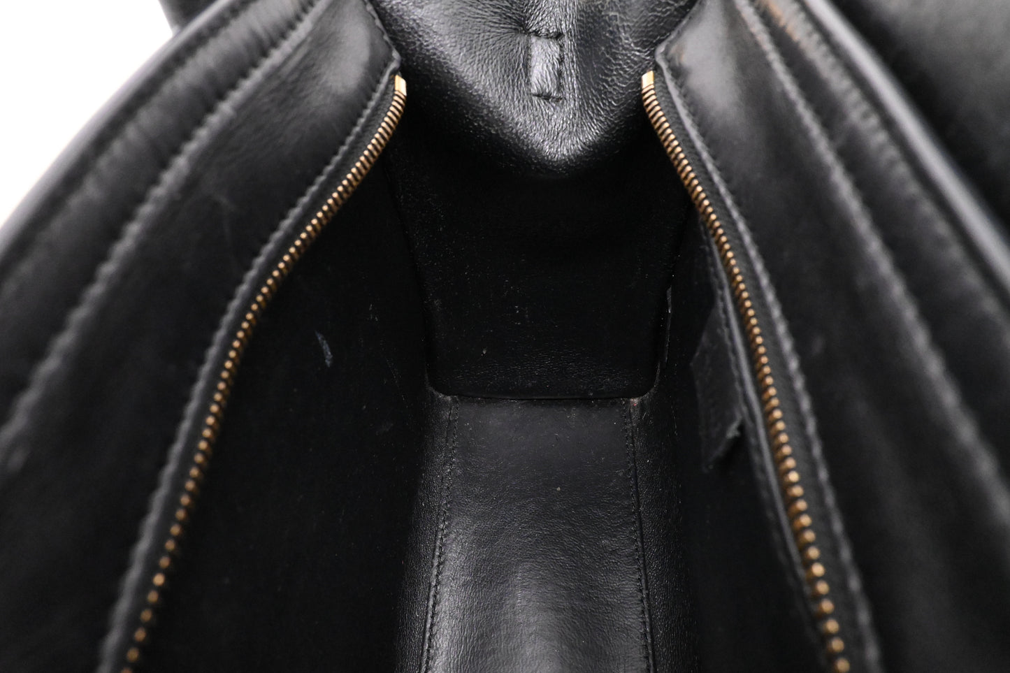 Celine Nano Luggage in Beige, Black and Blue Leather