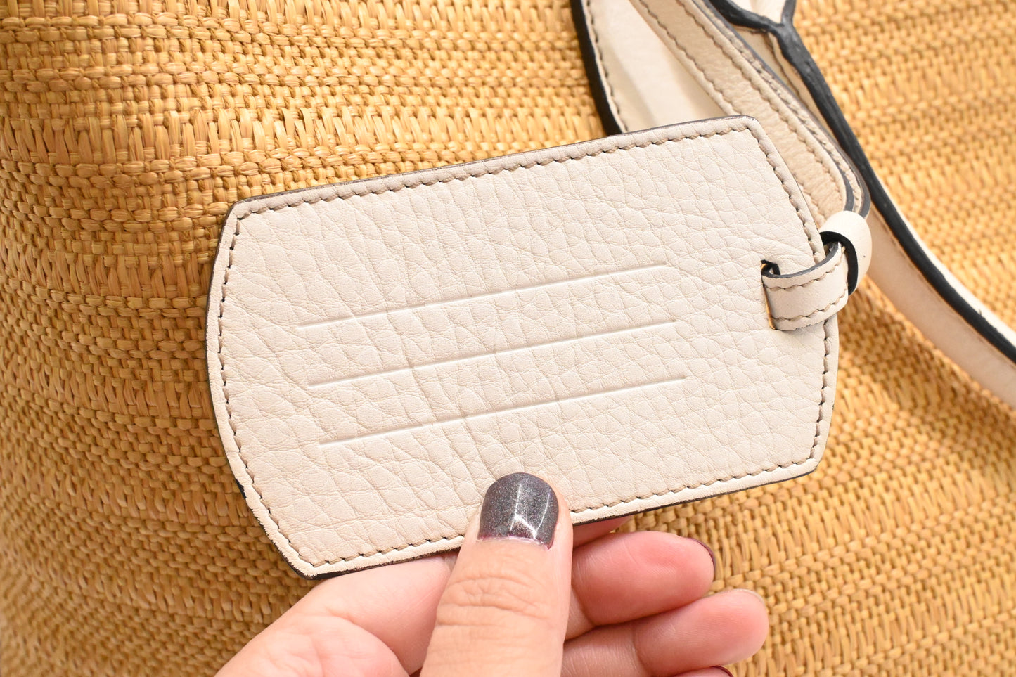 Gucci Large Tote in Raffia and White Leather