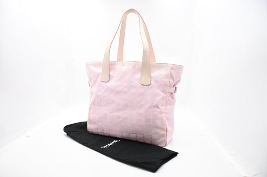 Chanel New Travel Line Tote in Pink Canvas