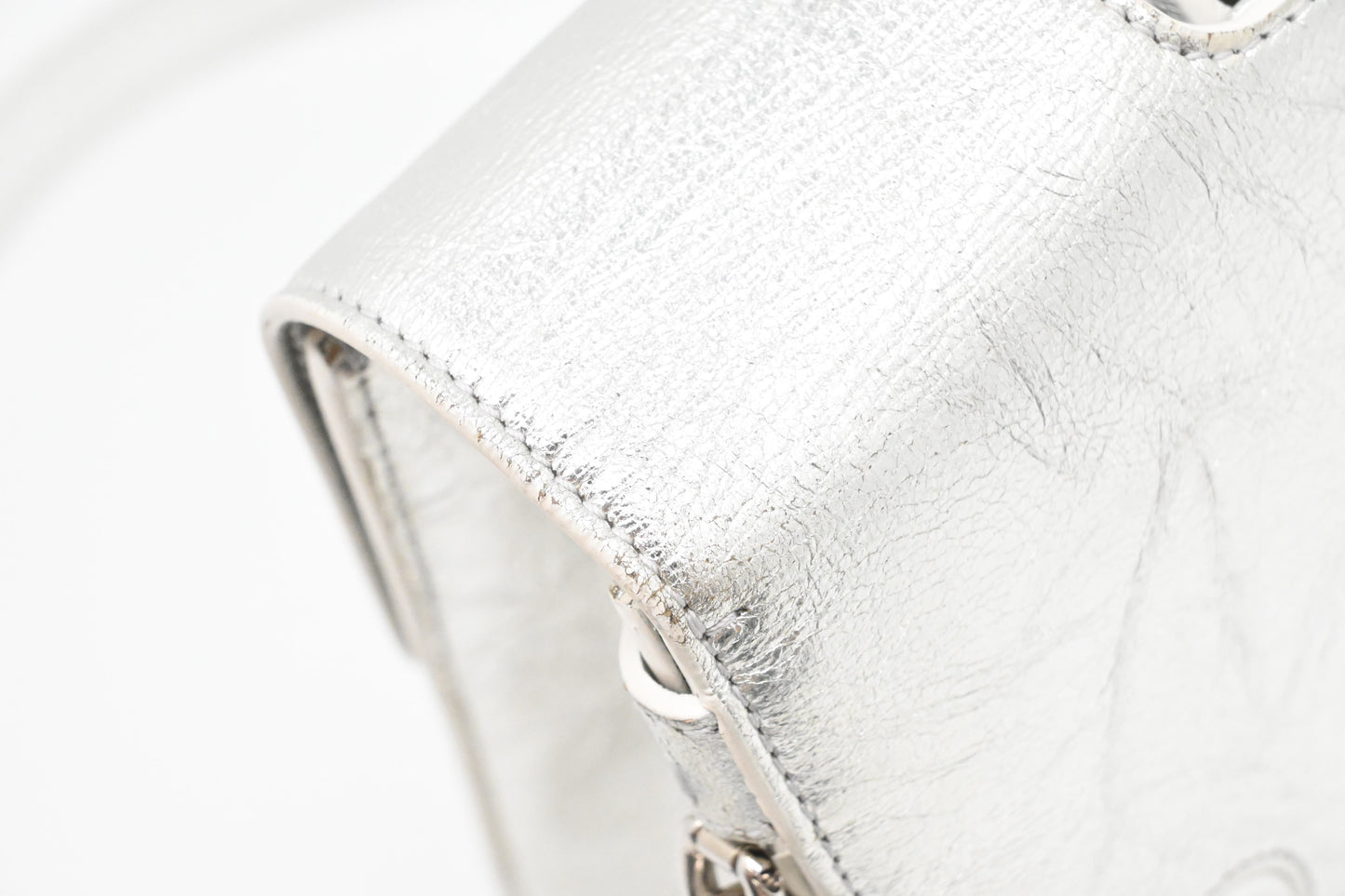 Dior Diorever 2way Bag in Silver Leather