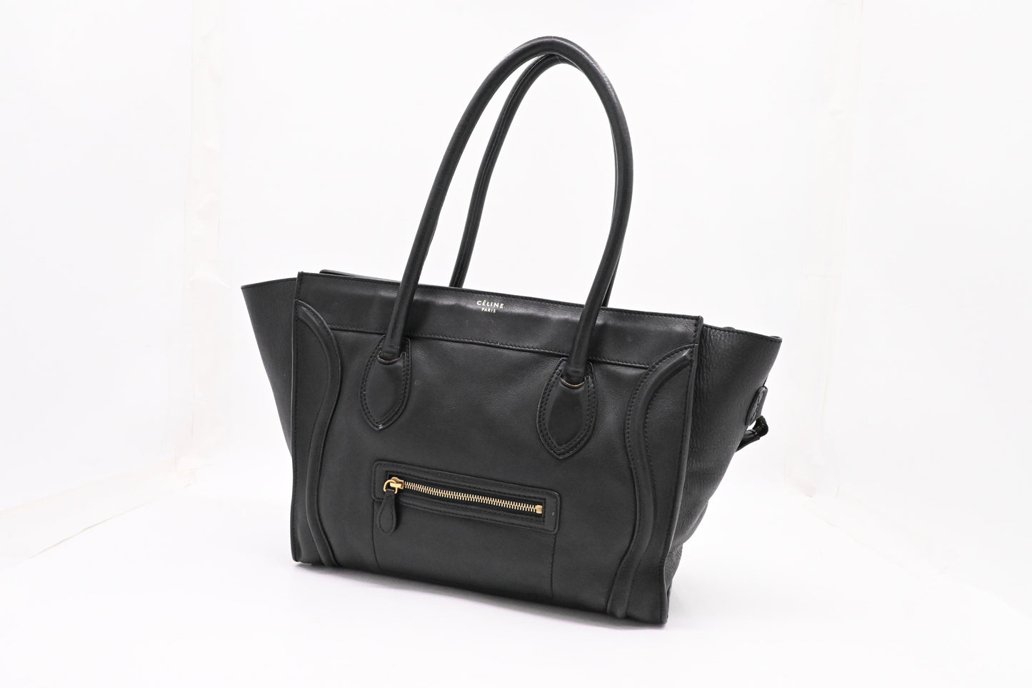 Celine Medium Luggage in Black Leather