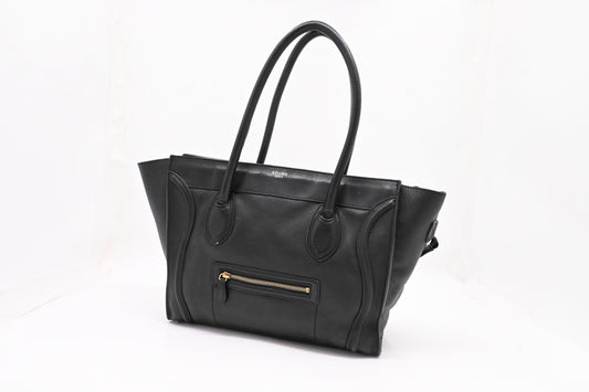 Celine Medium Luggage in Black Leather