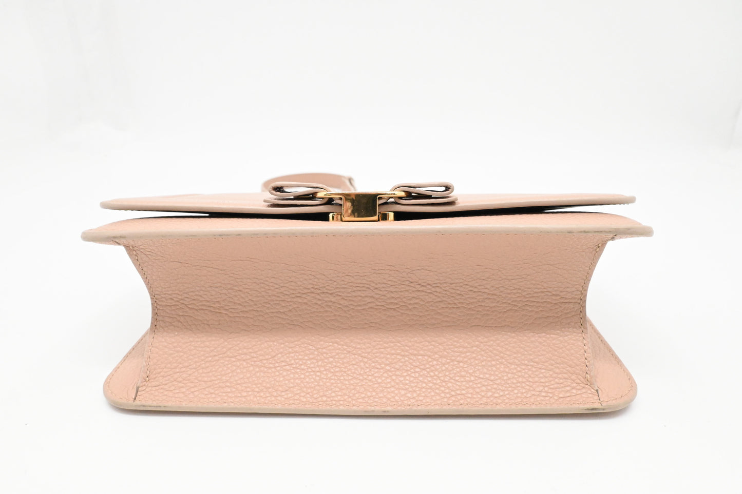 Ferragamo Chain Flap in Nude Pink Leather
