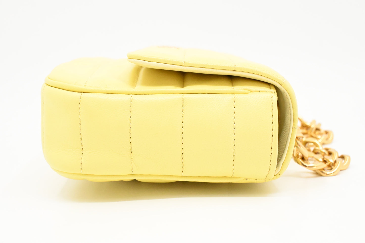 Celine Chain Shoulder Bag in Yellow Leather