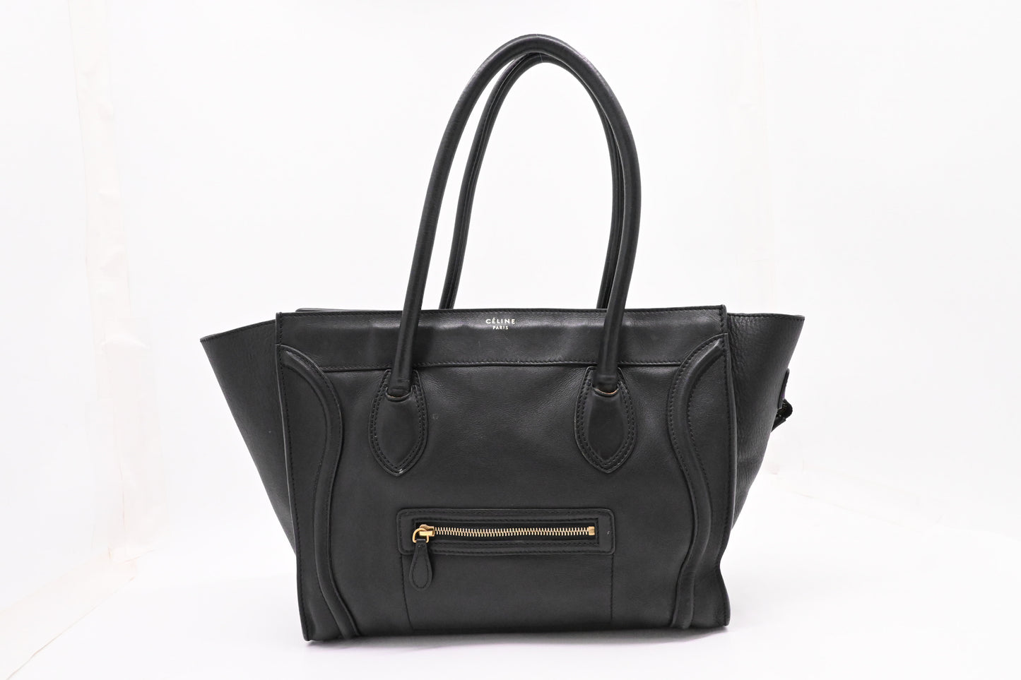 Celine Medium Luggage in Black Leather