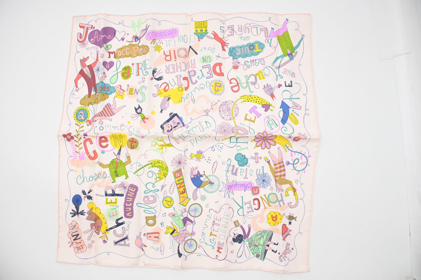 Hermes 'Les Confessions' Gavroche in Pink Silk