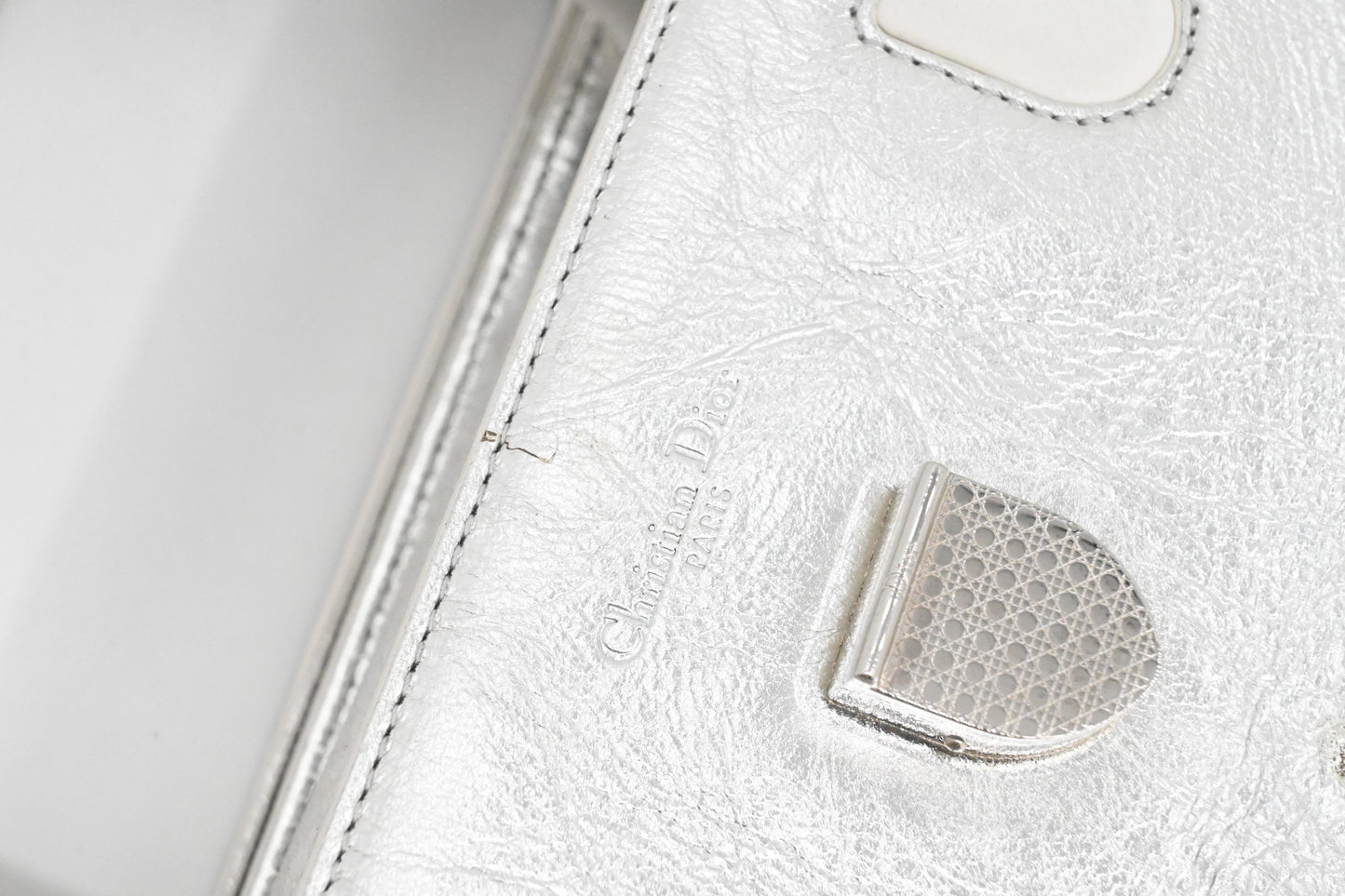 Dior Diorever 2way Bag in Silver Leather