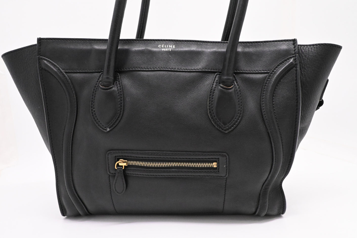 Celine Medium Luggage in Black Leather